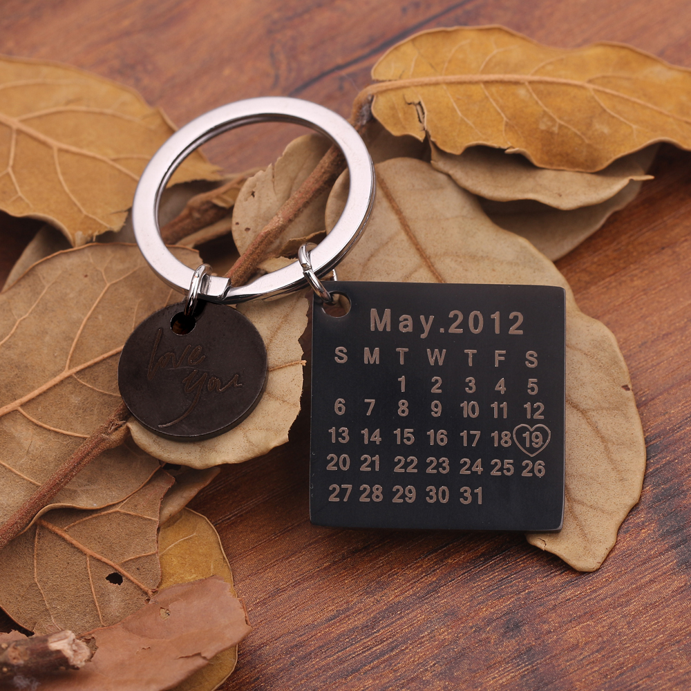 Personalized Love Calendar Keychain